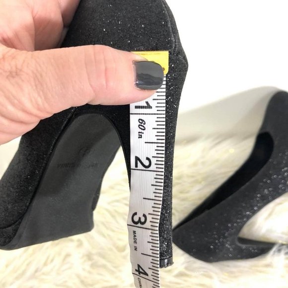 Old Navy Woman's Sz 6 Sparkly black 3.5" heels - Picture 7 of 8